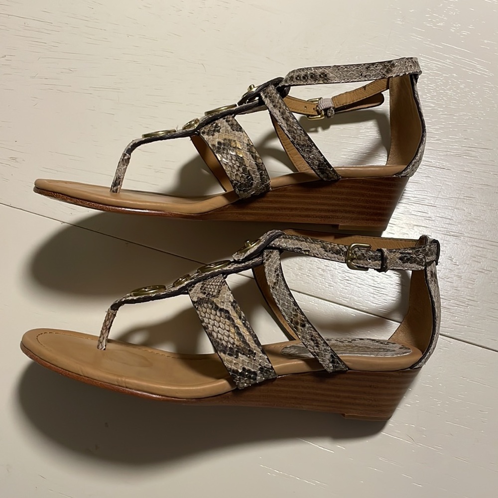 Coach Printed Python Vicky Sandals Size 7 Worn On… - image 4